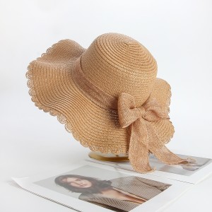 Summer New Fashionable Women's Straw Hat Dome Wide brimmed Straw Weaving Hat Trendy Sunscreen Hat Beach Hat