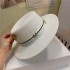 New Straw Hat Women's Summer Flat Top Hat Beach Vacation Beach Hat Internet Celebrity Same Straw Weaving Hat Versatile Hat