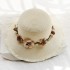 Beach straw hat, women's hat, small and fresh, beach face covering, sun flower wreath, sunshade folding, big edge, sun protection, cool, Korean style trendy