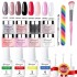 Cross border Nail Immersion Powder Set Dip Powder Nail Kit Nail Dust Brush Tool Set