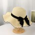 Summer New Wave style Straw Hat Outdoor Leisure Sunshade Hat Fashion Bow Sun Hat Travel Women's Sunscreen Hat