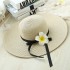 Wholesale of sun protection hats in scenic spots, children's summer beach flowers, bow grass hats, seaside sun hats