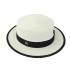 Summer Sunscreen Monochrome Spot Butterfly Knot Women's Flat Top Big Eaves Summer Satin M Mark Warped Straw Hat