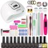 Cross border nail art complete set of tools, phototherapy, mecha, oil glue set, nail art tools, complete set of accessories, in stock supply