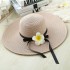 Wholesale of sun protection hats in scenic spots, children's summer beach flowers, bow grass hats, seaside sun hats