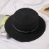 Hat Women's Summer British Flat Top Hat Beach Sunscreen Straw Hat Fashion Flat brimmed Korean Edition Casual Hat