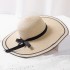 Korean version hat, women's summer big brimmed hat, fashionable and sweet seaside beach hat, foldable travel sun shading and sun protection straw hat