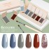 2022 New 6-color cream solid gel eye shadow combo pack phototherapy nail polish gel set cross-border