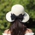 Celebrity style straw hat, women's bow, slit fisherman hat, sun shading and sun protection hat, casual versatile beach sun hat