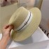 New Straw Hat Women's Summer Flat Top Hat Beach Vacation Beach Hat Internet Celebrity Same Straw Weaving Hat Versatile Hat