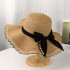 Summer New Wave style Straw Hat Outdoor Leisure Sunshade Hat Fashion Bow Sun Hat Travel Women's Sunscreen Hat