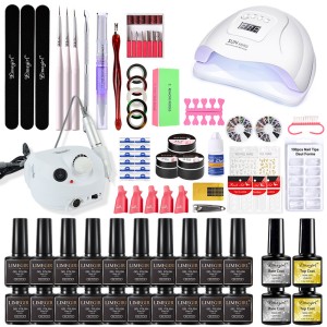 Limegill nail polish kit UV light therapy lamp polishing machine sticker nail tool set in stock