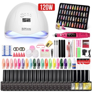 Nail art set, complete set of tools, beginner's home oil and glue shop, phototherapy, mecha oil, nail art shop special new model