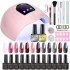 Cross border hot selling professional nail tool set, complete set, store for home use, beginner, cross-border wholesale, nail polish adhesive