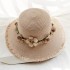 Beach straw hat, women's hat, small and fresh, beach face covering, sun flower wreath, sunshade folding, big edge, sun protection, cool, Korean style trendy