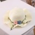 2024 New Summer Girls' Grass Hat Flower Princess Hat Children's Sunshade Hat Sun Hat Beach Hat