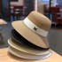 Straw hat women's beach big brim sun protection and shading M top hat dome hat fisherman beach hat versatile trendy brand hat