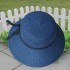 Wholesale of grass hats, small chili hats, ladies' summer bow grass hats, sun protection beach sun hats