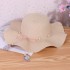 Hat Girl Summer Big Eaves Beach Sunscreen Straw Hat Bow Korean Versatile Sunshade Hat Travel Lace Edge