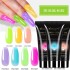 Nail crystal extension glue, paper free holder, quick extension model glue, phototherapy fluorescent color nail art 15ml crystal glue