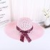 New Korean Women's Summer Bow Straw Hat Sun Hat Sunshade Hat Sunscreen Beach Hat Wholesale