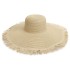 Summer Outdoor Large brimmed Beach Outing Sun Hat Women's Woven Hairy Straw Hat Bohemian Style Beach Hat