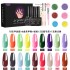 24 color nail polish adhesive kit, phototherapy adhesive nail kit, color box packaging, factory direct sales