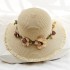 Beach straw hat, women's hat, small and fresh, beach face covering, sun flower wreath, sunshade folding, big edge, sun protection, cool, Korean style trendy