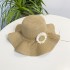 Dome wave eaves sun flower straw hat for spring and summer sun hat for outdoor travel, sun protection and shading beach hat for women to wear