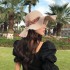 Straw Hat Women's College Style Young People Anti UV Sunscreen Hat Looks Thin and Cute New Three Flower Sunscreen Hat