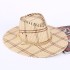 Wholesale men's Western cowboy hat, foldable women's grass woven beach sun shading jazz hat, supports one piece dropshipping