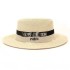 Spot Flat Top Spring/Summer Fashion D Home Letter Straw Hat Beach Travel Sunscreen Versatile Leisure Small Clear Sunshade Hat