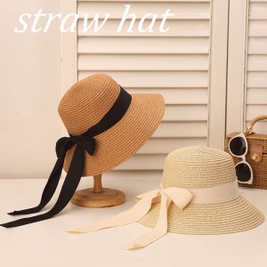 Summer French Sweet Straw Hat for Women, Sanya Beach Resort, Yunnan, Beach Tourism, Photo Hat, Sunscreen and Sunshade Hat