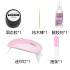 Cross border exclusive nail tool set, store specific intelligent phototherapy lamp, nail crystal powder jewelry set batch