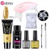 8-piece crystal extension glue set, phototherapy lamp, nail art, nail plate, brush, cleaning tool in stock