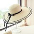 Korean version hat, women's summer big brimmed hat, fashionable and sweet seaside beach hat, foldable travel sun shading and sun protection straw hat