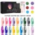 24 color nail polish adhesive kit, phototherapy adhesive nail kit, color box packaging, factory direct sales