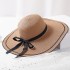 Korean version hat, women's summer big brimmed hat, fashionable and sweet seaside beach hat, foldable travel sun shading and sun protection straw hat