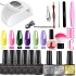 Amazon Cross border Platform 6-Color Nail Oil Glue Set, Nail Art 36W/72W Phototherapy Lamp Tool Set