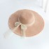 Japanese Versatile Hairy Straw Hat, Summer Flat Top Lace Travel Sun Hat, Fresh Bow Sunshade Beach Hat, Trendy