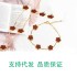 18K High Edition Lucky Clover Five Flower Bracelet Titanium Steel Women's Double sided Beimu Necklace Earnail Set Wholesale