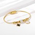 Cross border fashion versatile 18K gold full diamond round five pointed star magnetic nine piece set, hand string star bracelet jewelry for Europe and America