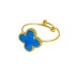 E-commerce bestseller V gold high version 9MM lucky clover ring stainless steel mother titanium steel ring with adjustable opening