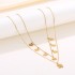 Stainless steel double-layer necklace, women's non fading sunflower shaped double-layer necklace, internet famous jewelry manufacturer wholesale collarbone chain