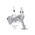 Pan Family's Same Style No Logo Spot Beads New Love Lock Key Combination Double Pendant Valentine's Day Bead Accessories