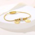 Cross border AML Titanium Steel 18K Gold Love Bead Chain Round Snake Bone Bracelet Non fading Retro Charm Pendant Bracelet