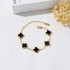 Cross border hot selling four leaf clover five flower bracelet women's stainless steel fashionable versatile 18K gold lucky grass hand jewelry in stock