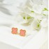 Lucky Clover Earrings, High End, Feminine, Korean Style, Simple and Versatile, Natural Pink Beimu Earrings, Cross border Jewelry