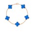 Fanjia High Version Natural Shell Four Leaf Clover Five Flower Bracelet Women's 18k Rose Gold Fashion True Beimu Jade Marrow Chain