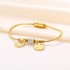 Cross border AML Titanium Steel 18K Gold Love Bead Chain Round Snake Bone Bracelet Non fading Retro Charm Pendant Bracelet